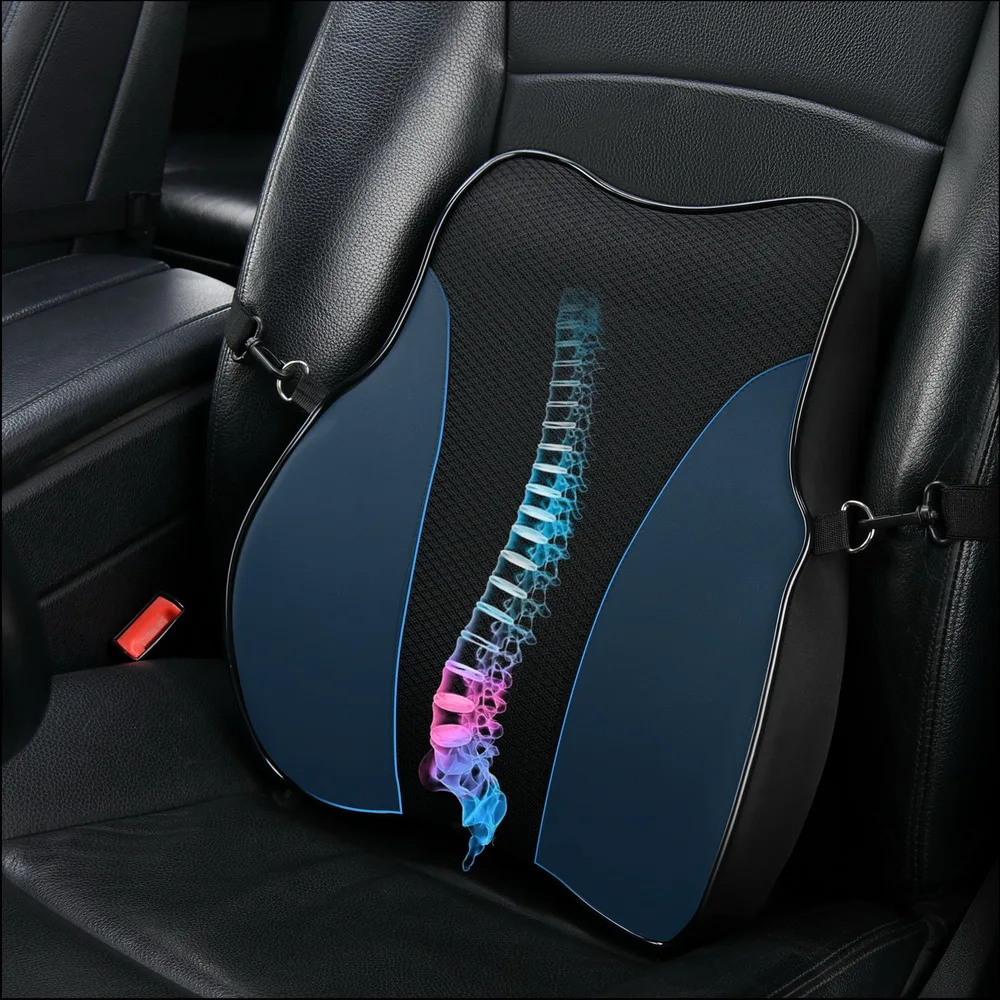 Высококачественная Регулируемая комфортная дышащая поясничная поддержка Универсальный подголовник автомобиля набор подушек для шеи