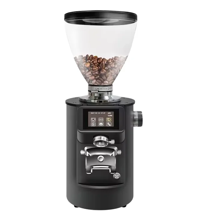 ZL202 white ZILONG 12-Setting Professional Coffee Bean Grinder Commercial Heavy-Duty Electric for Household Use 90MM Stainless Steel