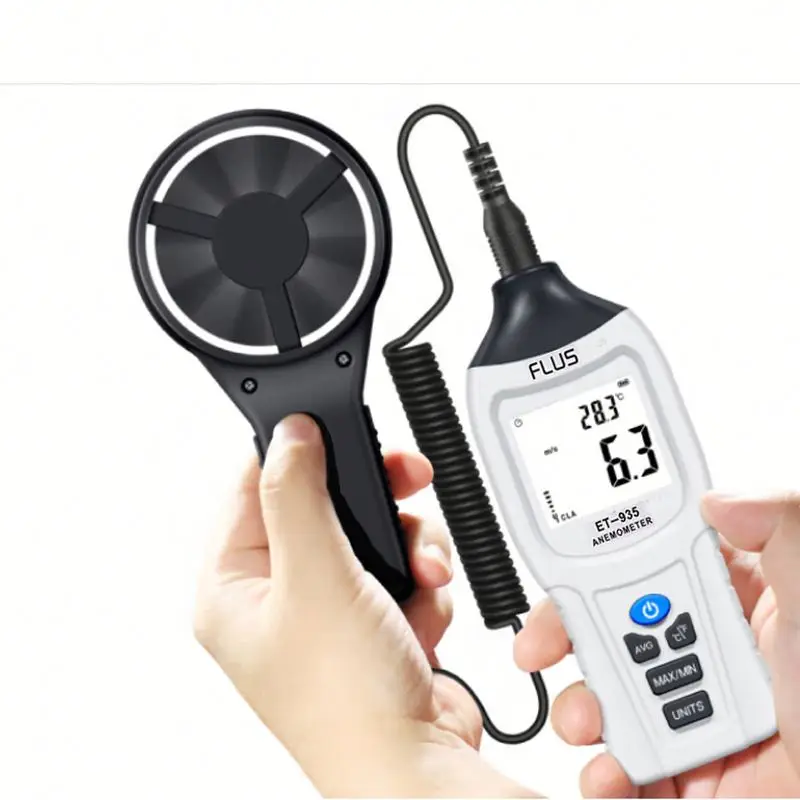 Anemometer Wind Speed Sensor Air Temperature Relative Humidity Flow Digital Handheld Vane Probe Anemometer