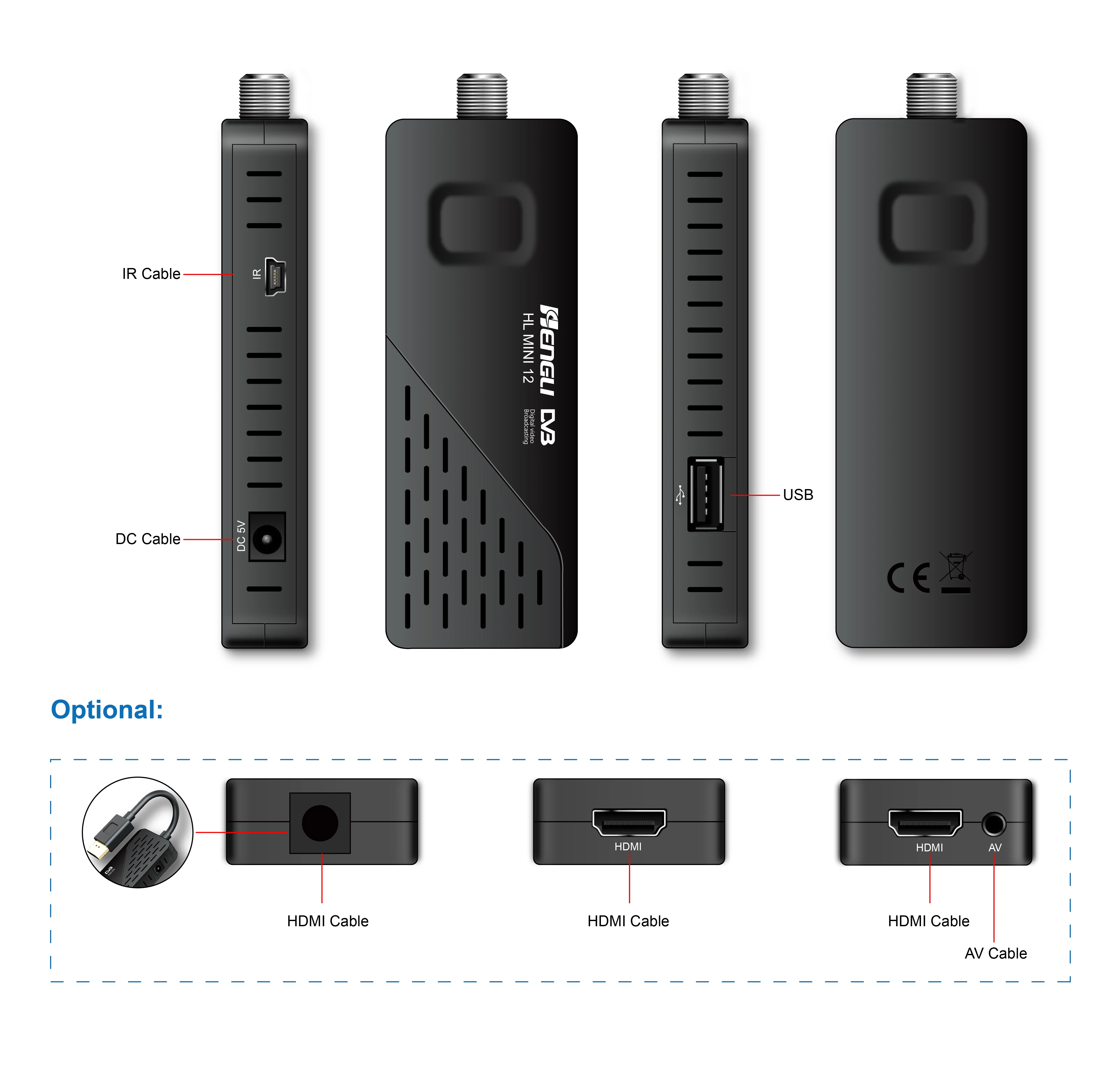 ISDB-T Digital TV Tuner Receiver H.264 Set-top Box  Isdbt Terrestrial Set Top Box Mini Dongle Stick