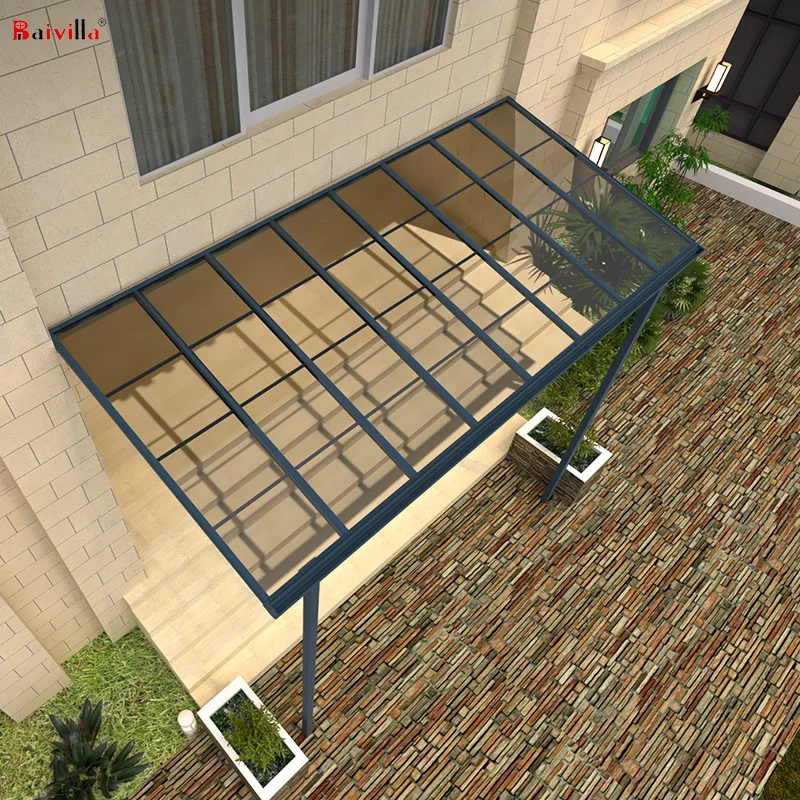 Prefabricated Outdoor Metal Canopy Material Aluminium Polycarbonate Sheet Outdoor Patio Cover