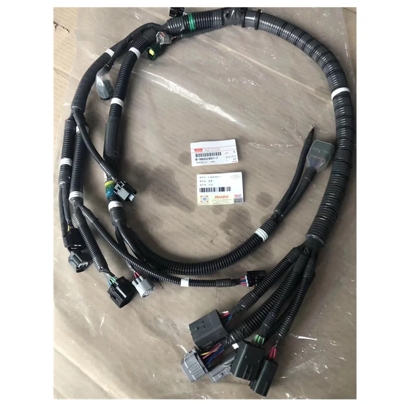 Excavator ZX200-3/ZX240-3 4HK1 Engine Wire Harness 8-98002897-7 