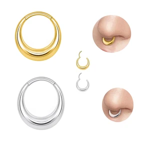 Clicker Nose Ring Tragus Piercing Jewelry Septum Daith Earrings Hinged Hoop Nose Piercing Fashion Body Jewelry Sexy Women Men