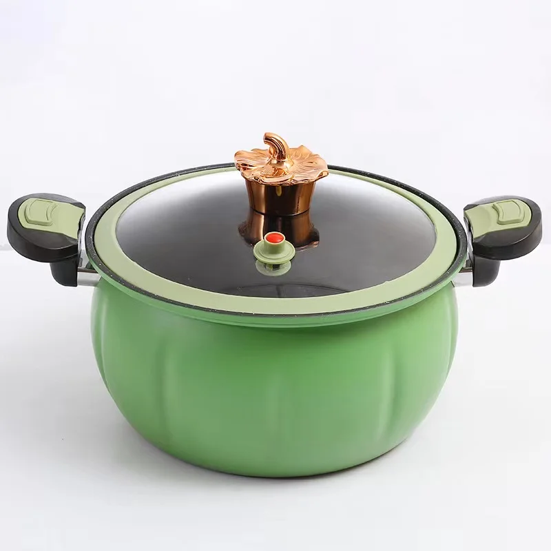 Home Kitchen Pumpkin Shape Micro Pressure Cooker,8 L Nonstick Multifunctional Stewing And