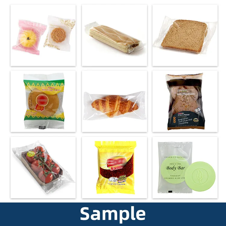Automatic Bakery Loaf Bread Packaging Machine Horizontal Croissants Toast Bread Pillow Packaging Machine