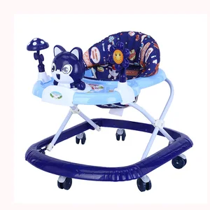 Adjustable and Foldable Plastic Baby Walker with Music for Learning to Walk Option