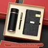 black Thermos + pen + notebook 3pcs set