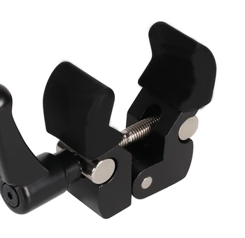 Kaliou Z039 Small Crab Clamp 1/4 and 3/8 Screw Hole for Magic Arm Photo Studio Accessories with Silicone Sleeve detail image