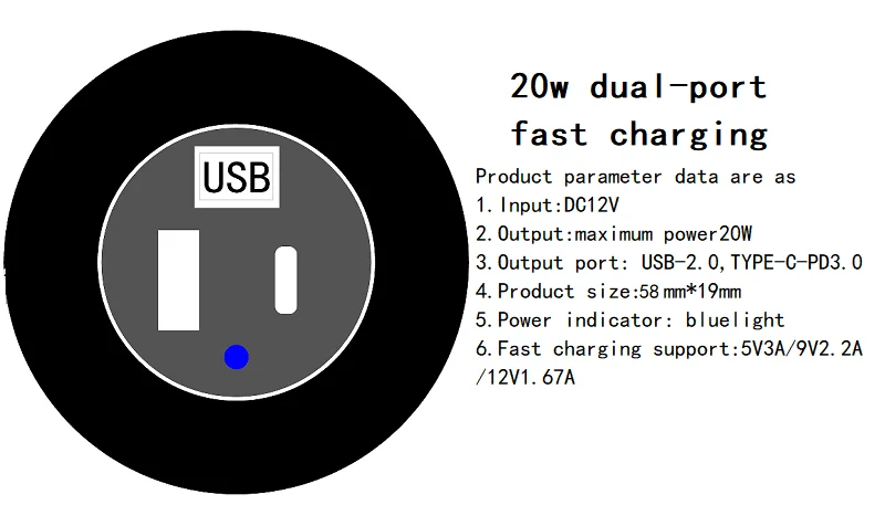 Smart Bedside Table Embedded 20W Dual-Port Fast Charging details