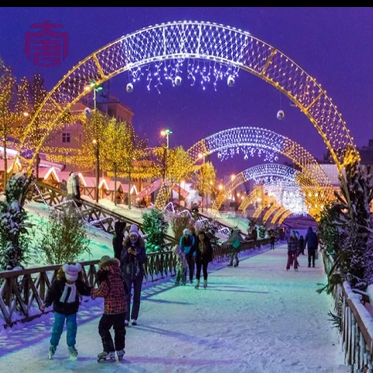 Illuminated Arch Tunnel Christmas Lights IP65 Aluminum Alloy for