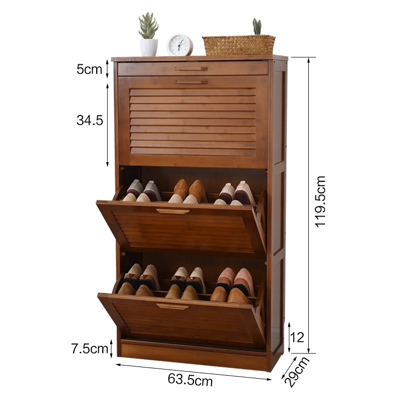 bamboo shoe cabinet