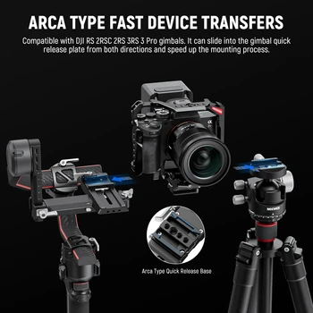 NEEWER PS013 Foldable V Mount Battery Plate with Arca Type QR Plate for PD Quick Release Plate RS3 Pro Gimbal & Tripod detail image