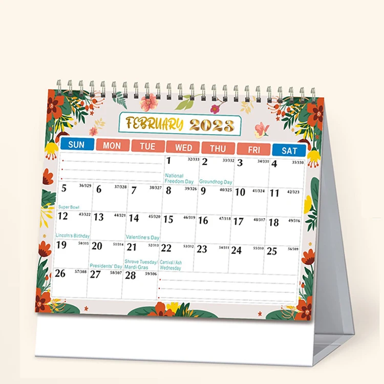 2023 2024 высокое качество индивидуальная оптовая продажа календарь Advent anhui спиральная настольная коробка розовый подарок роскошный акрил персонализированный