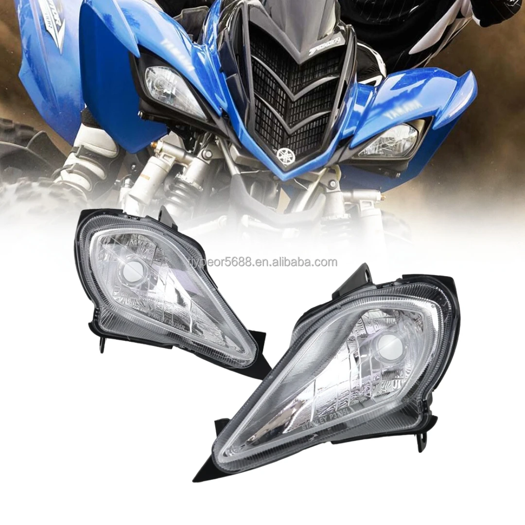 product tiypeor replacement for yamaha raptor 700 350 yfz 450 wolverine right left headlight cover lens assembly 5tg 84310 03 00-2