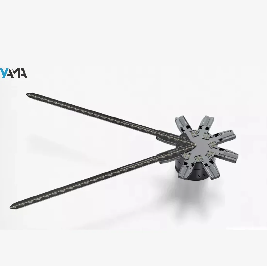3D Holographic Fan LED Display Z4 Model 150cm 2000cd Brightness 8 Blades 3D LED Fan
