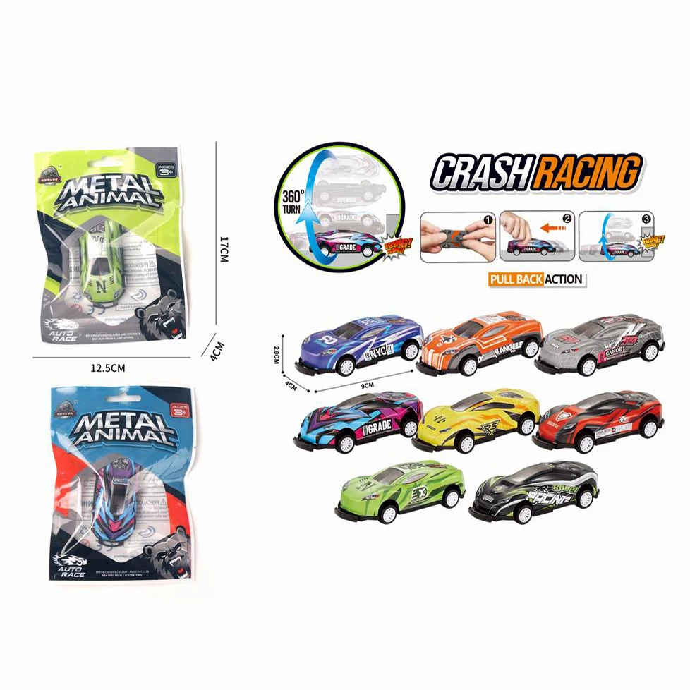 New Arrivals Pull Back Promotion Diecast Jumping Bouncing Vehicle Model Children's Stunt Alloy 360 Flip Toy Car