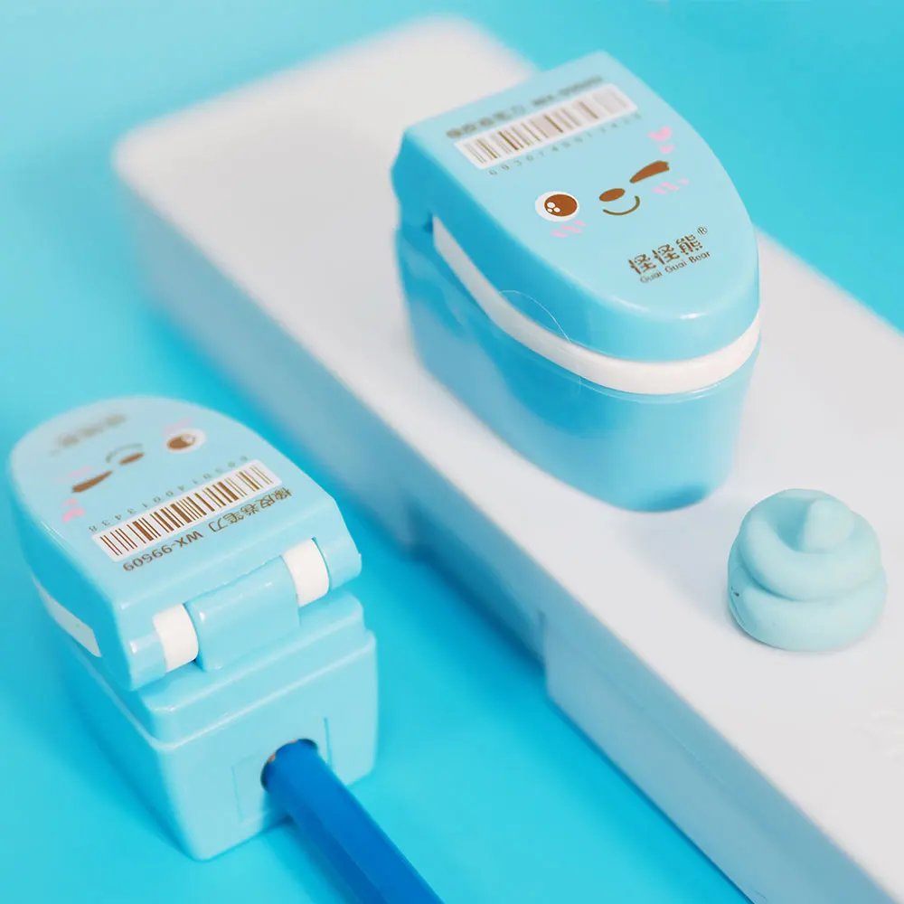 2023 новая пластиковая точилка для карандашей «Два в одном», ластик для туалетной бумаги