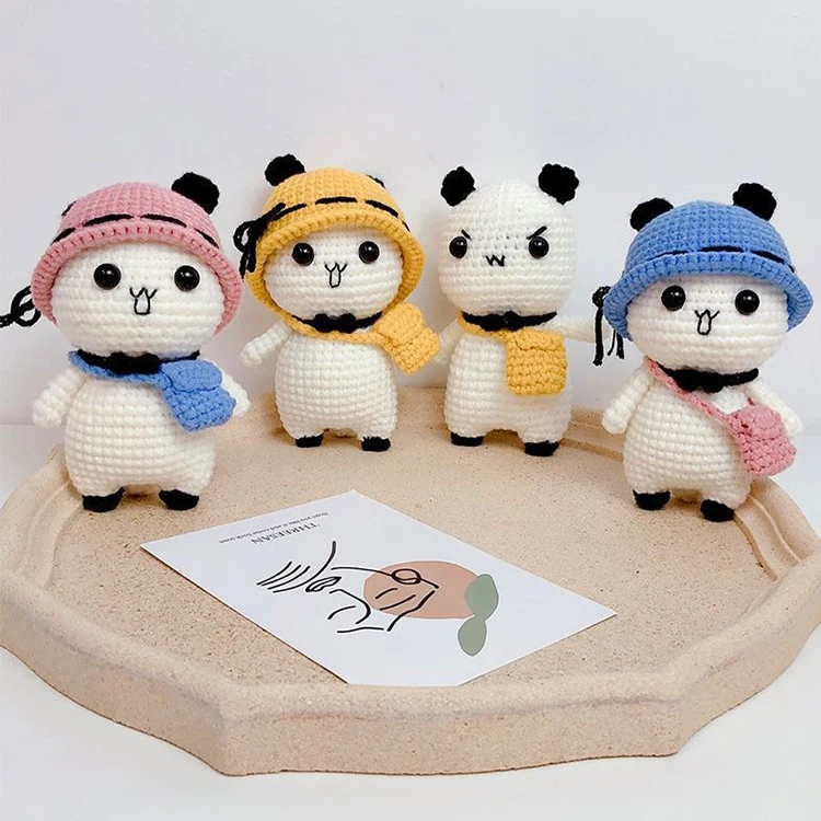 Оптовая продажа ручной работы вязаная Вязаная Шерстяная кукла животное для подарка