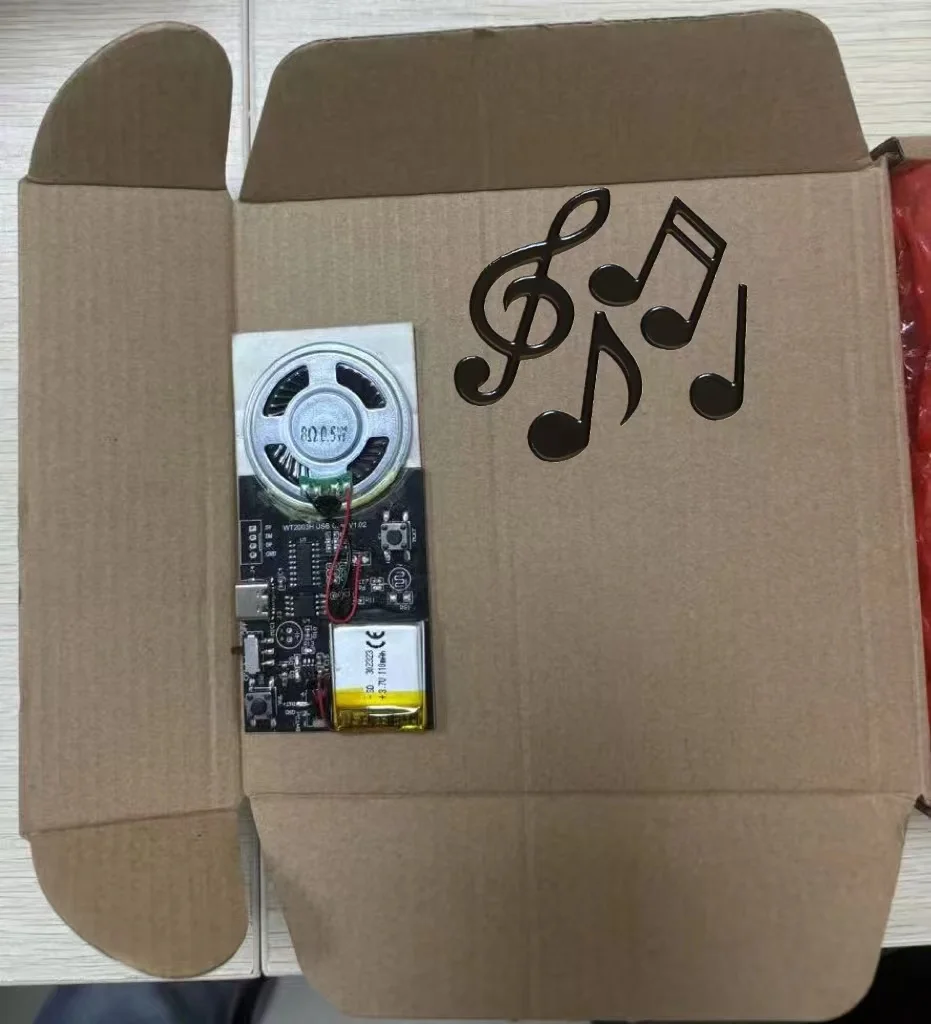 USB Free Download Programmable MP3 Music IC Chip for Box Greeting Card