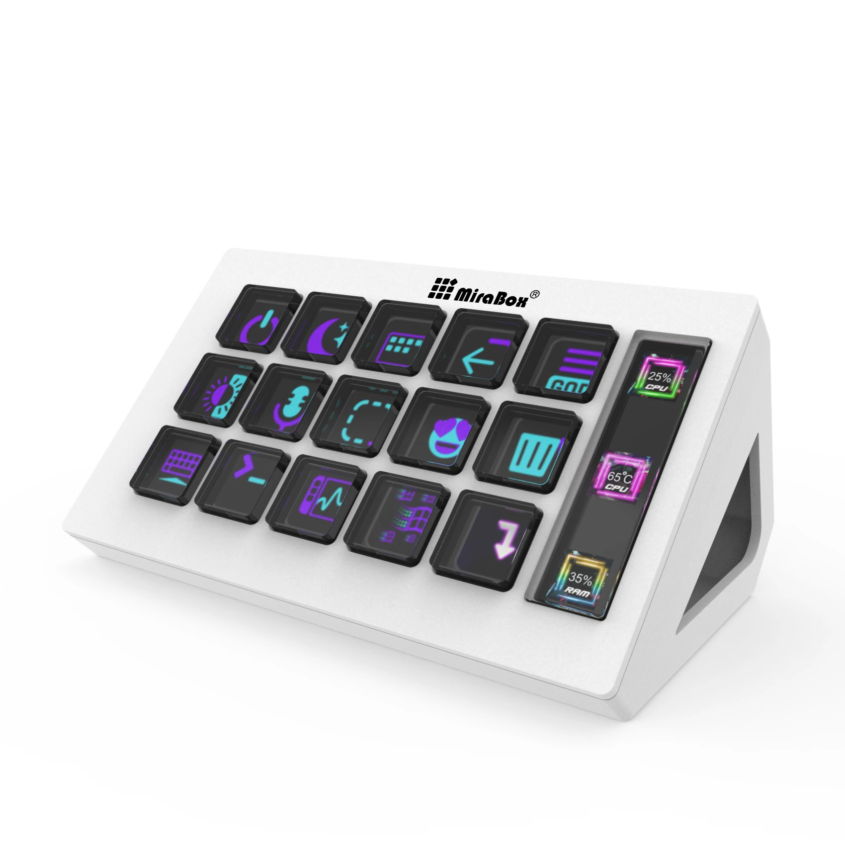 Controlador Stream Deck Macropad com 15 Teclas LCD para Edição de