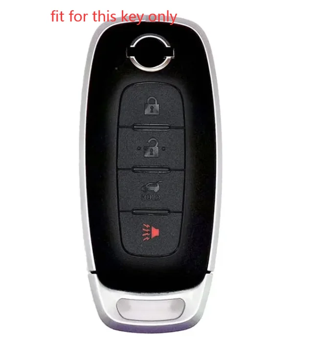 Leather Car Key Cover Smart Remote Fobs Case Auto Accessories for Nissan Versa Pathfinder Rogue Qashqai Ariya X-Trail 2023 2024