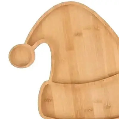 China Christmas Decorative Wooden Food Plates & Holiday Party Tableware - Image 2