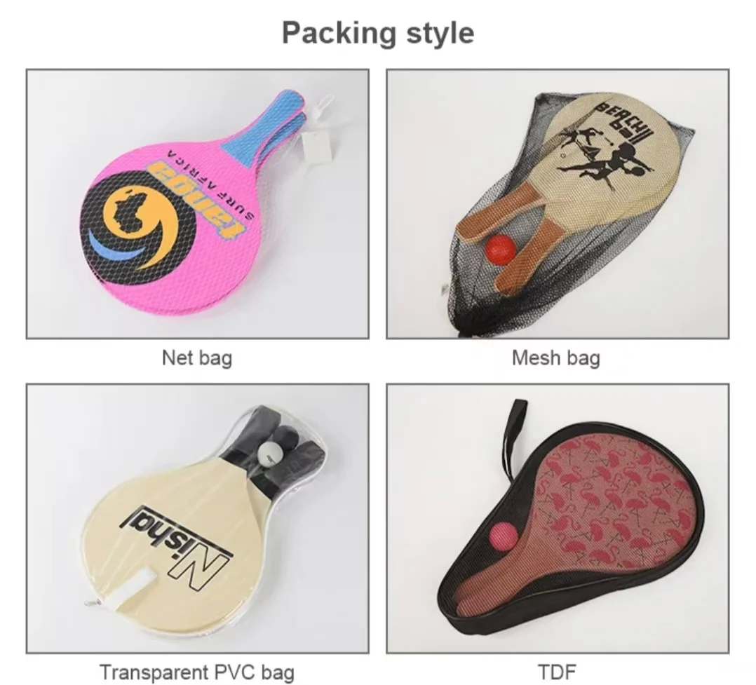 Outdoor Sports and Fitness Equipment Set for Toy Beach Tennis Racket, Combination Layout Racket Customization, Customizable logo preview 5