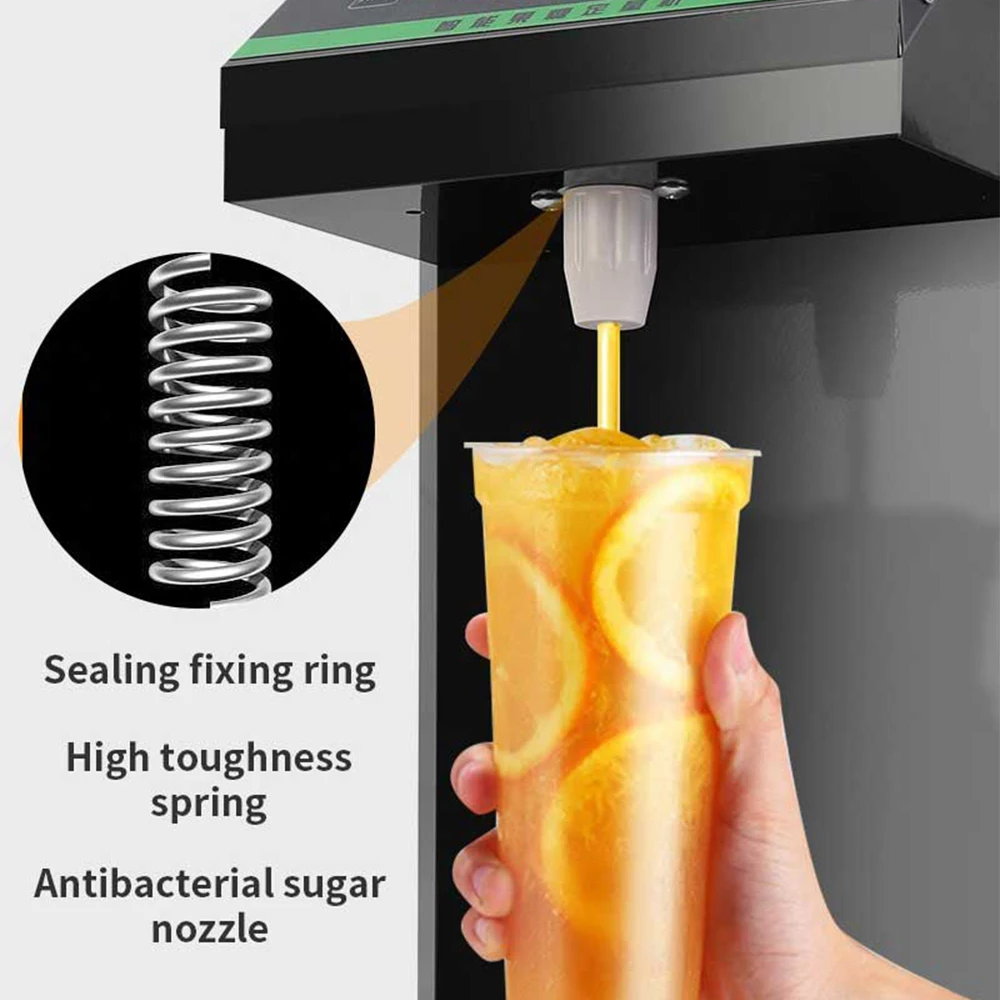 Factory 6L Automatic Fruit Sugar Fructose Syrup Dispenser 16-Keys Plastic Equipment for Boba Milk Bubble Tea Fructose Drinks