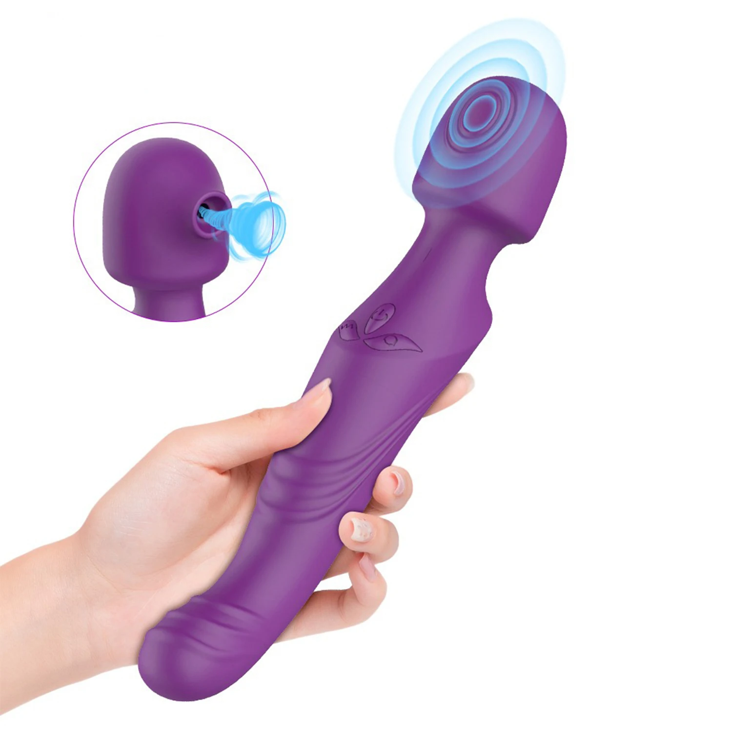 Sucking, Slapping, Double-head Vibrating Vibrating Rod, Female Penis, G-spot, Teasing Couple, Masturbator, Adult Sex Products