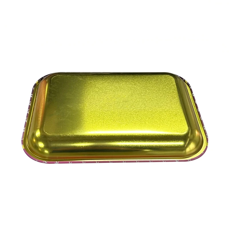 Multiple Size Custom Logo Small Size Rolling Metal Tin Tray Tinplate