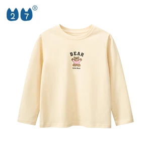 Children'S Clothes Kid Long Sleeve Tops Fashion Boy 100% Cotton Tops Tees Unisex T-Shirt