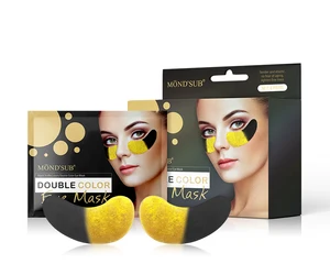 Private Label Jelly Black Truffle Luxury Two Double Color Bicolor Eye Mask Under Eye Patches Moisturizing Eye Mask Manufacturer