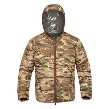 Winter Outdoor Hunting Hiking Windbreaker Clothes Men Hoodie Camouflage Reflective Heated Tactical Jacket