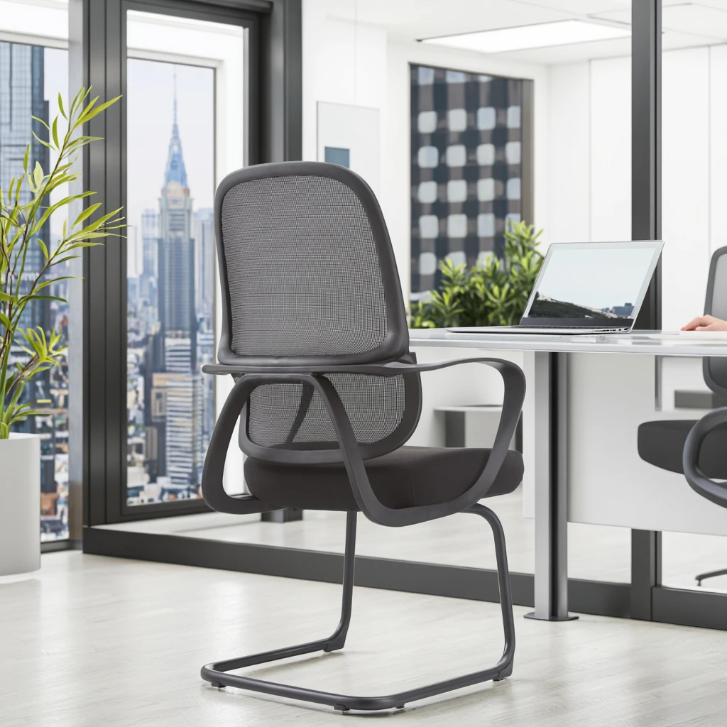 Spring Base Conference Room Visitor Chair Heavy-Duty Steel Construction Industrial Grade Mesh Task Chair Professional Commercial 5