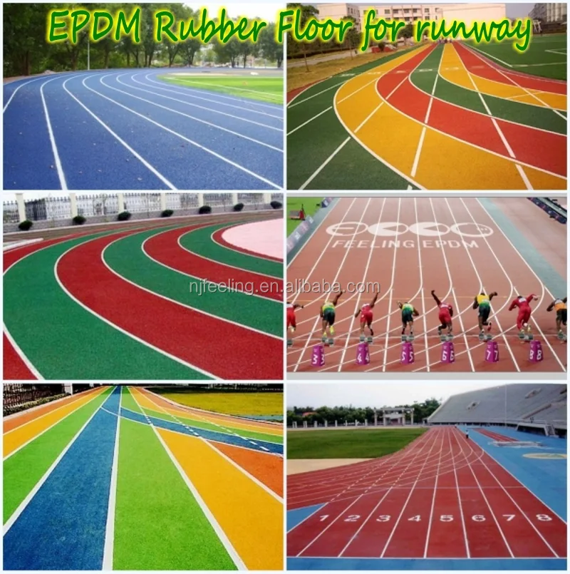 Rubberized Athletic Track Mat Epdm Natural Rubber