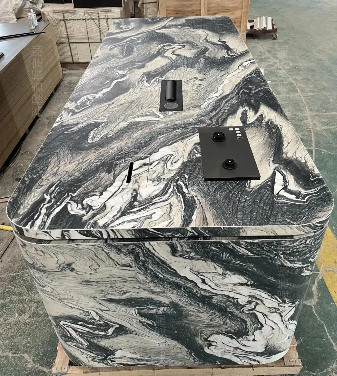 Modern Luxury Stone Marble Countertop Natural Green Landscape Design Kitchen Island Bathroom Green Marble Vanity Table Tops