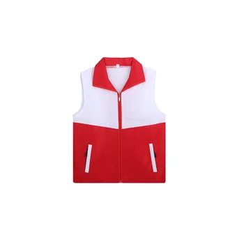 Factory Directly Supply Double Breathable 100% Polyester Fibre Red Cross Advertising Custom Vest