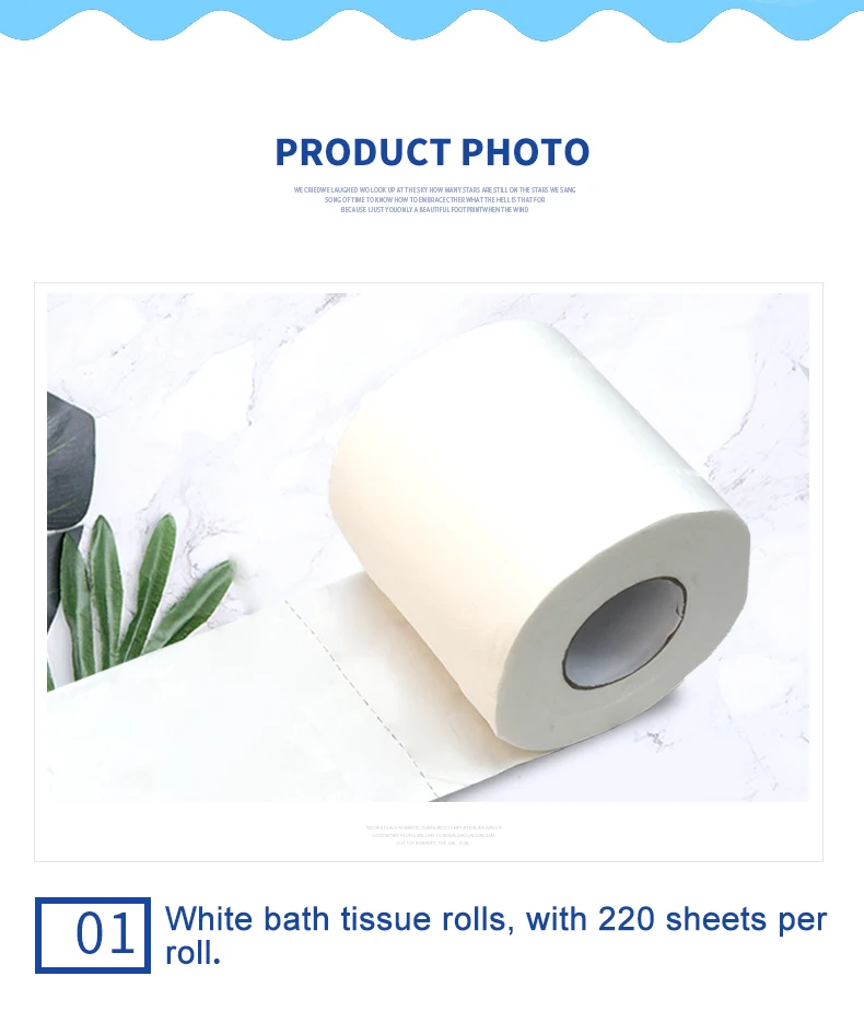 Wholesale Custom Printed Bamboo OEM Packing Pulp Material Origin Roll Hozhong paper top one five star rolls OEM ODM design Hot o