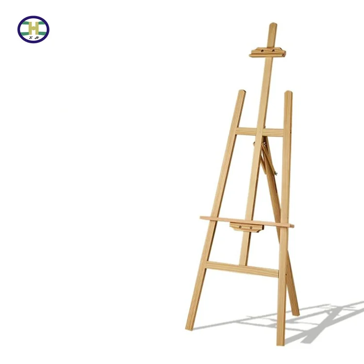 Wooden Poster Picture Frame Display Rack Triangular Vertical Rack