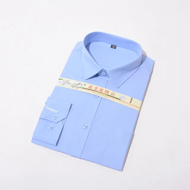 High quality cotton polyester blend no logo men plain custom full sleeve t shirt