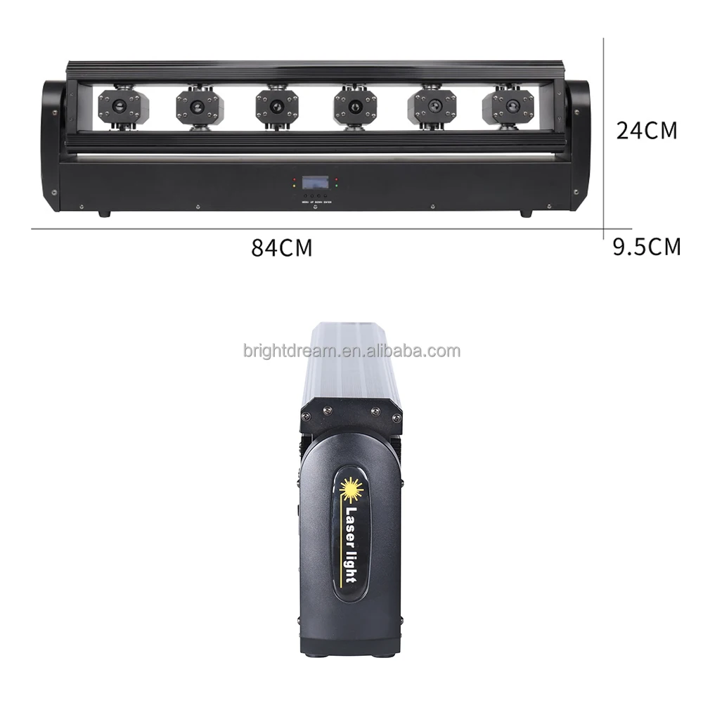 6 Eye Laser Light Moving Head Linear Lighting Systems Red Green Blue