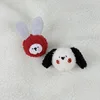 Shy puppy + red bunny