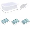 Bolsa de hielo redonda azul-mediana-3, 16.5x2cm, caja de hielo, pala, caja.
