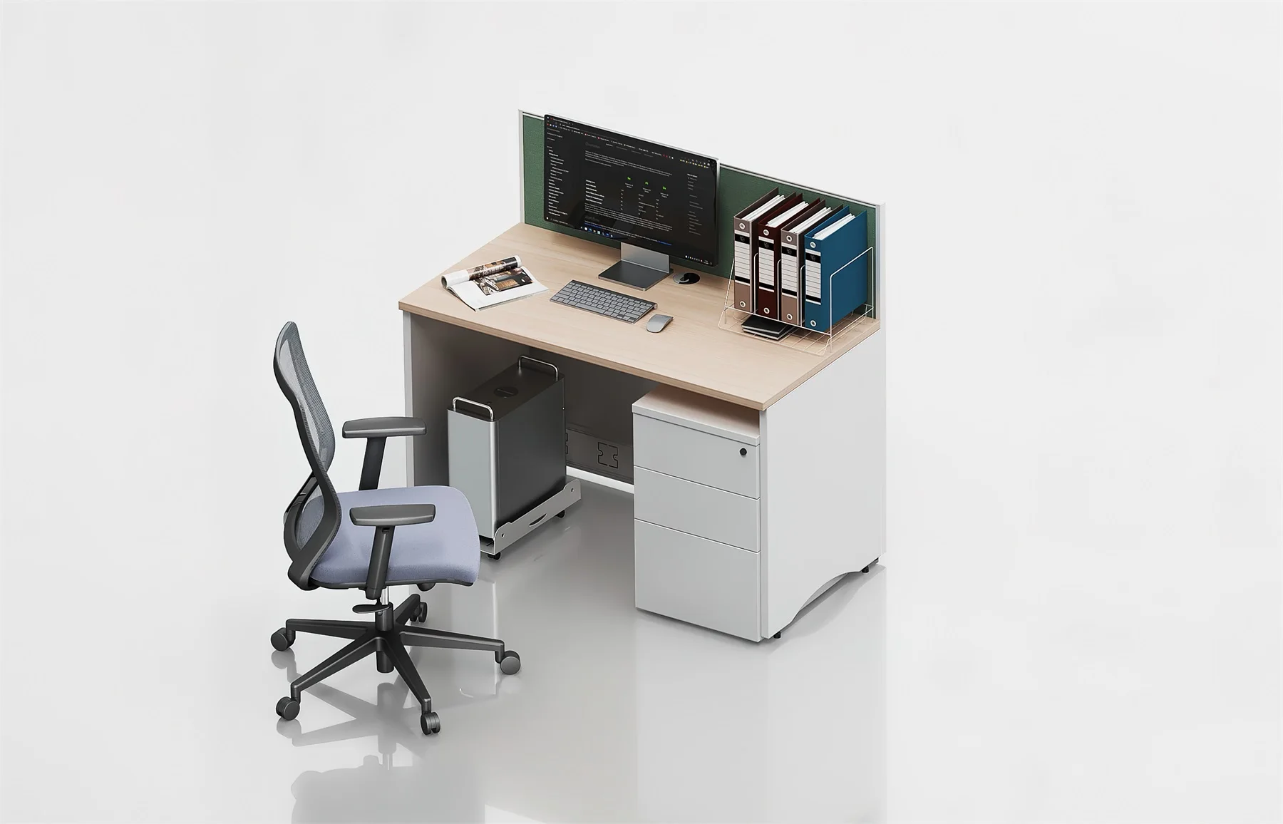 Modular 3/6 Person Office Workstations With Y-Shape Partitions Connection Commercial Furniture Cubicles Panel Wood Style Desk