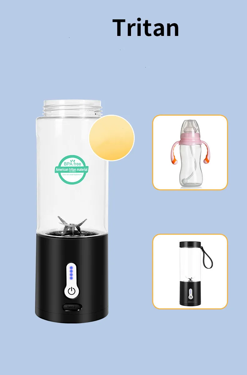 530ml Wholesale Luxury Juicer Hand Juicer Fruit Blender Portable Juicer
