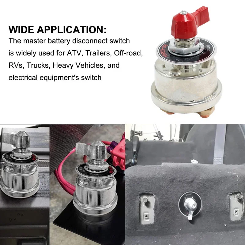 300a Red Handlemaster Battery Disconnect Switch 2 Post Spst Kill Switch