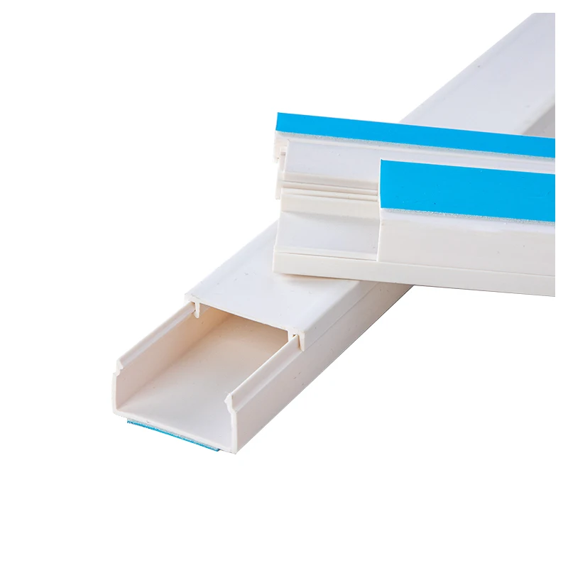 Plastic Electrical Conduit Mini Trunk PVC Cable Trunking Durable Floor Cable Protector Cover Yellow Strips Channel