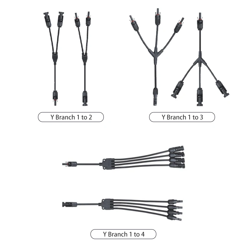 Solar Panel Connector 1000V DC 30A 1 to 2/3/4 Solar Cable Combiner Y Branch Connector PV Solar  Cable Parallel Adaptor