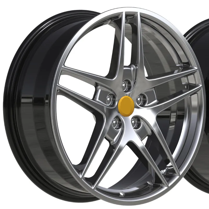 19 Inch PCD 5x108 High Gloss Black Fored Wheels for 2007 Ferrari