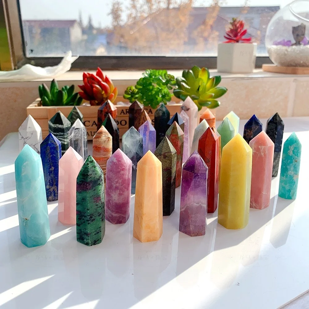 Wholesale Natural Rose Quartz Crystals Crystal Tower Multiple Materials